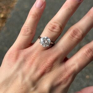 5.0 ct moissonite engagement ring size 8